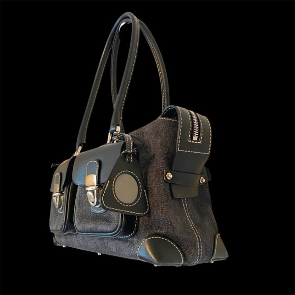 Dooney and Bourke Anniversary Signature Double pocket Satchel Bag - Picture 3 of 12